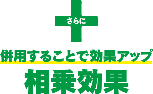 さらに併用することで効果アップ相乗効果